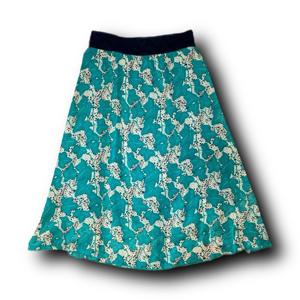 Cottagecore Gardencore Prairiecore Midi Skirt with Ivy Print